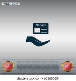Flat icon of news