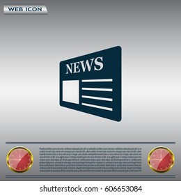 Flat icon of news