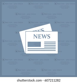 Flat icon of news