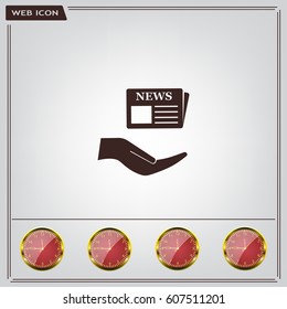 Flat icon of news
