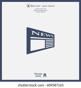 Flat icon of news