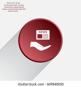 Flat icon of news