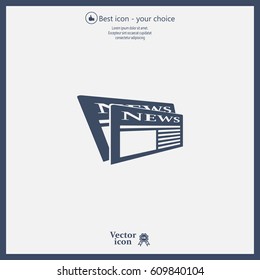 Flat icon of news