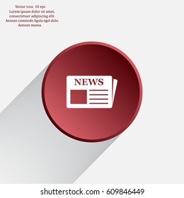 Flat icon of news