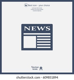 Flat icon of news