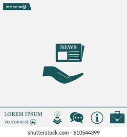Flat icon of news