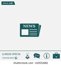Flat icon of news