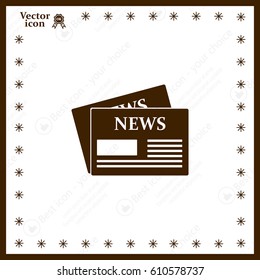 Flat icon of news