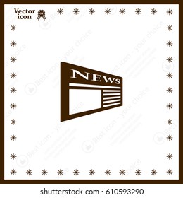 Flat icon of news