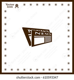 Flat icon of news