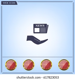 Flat icon of news