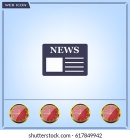 Flat icon of news
