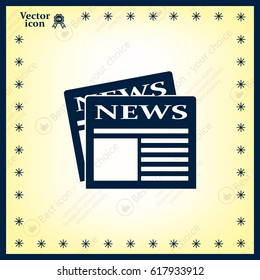 Flat icon of news