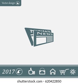 Flat icon of news