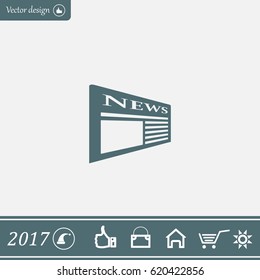 Flat icon of news