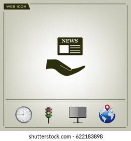Flat icon of news