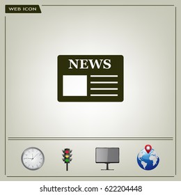 Flat icon of news