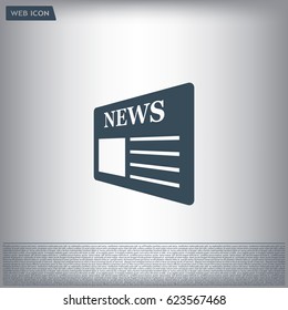 Flat icon of news