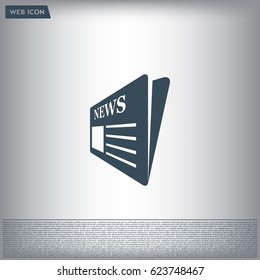 Flat icon of news