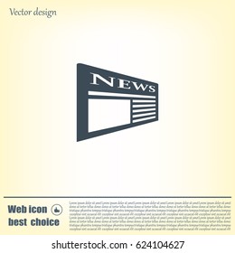 Flat icon of news