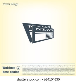Flat icon of news