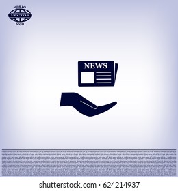 Flat icon of news