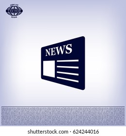 Flat icon of news
