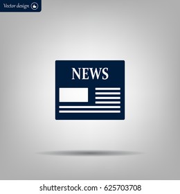 Flat icon of news