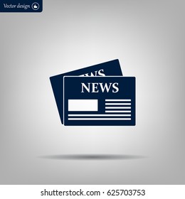 Flat icon of news
