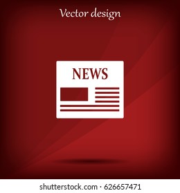Flat icon of news