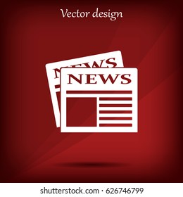 Flat icon of news