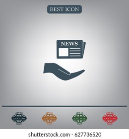 Flat icon of news