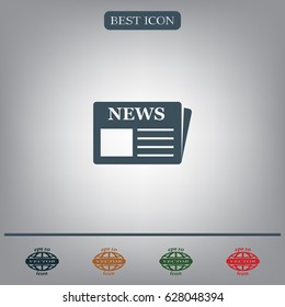 Flat icon of news