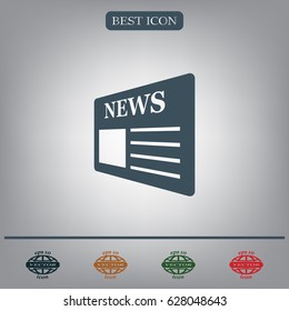 Flat icon of news