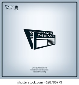 Flat icon of news