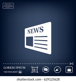 Flat icon of news