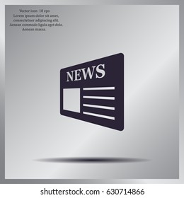 Flat icon of news