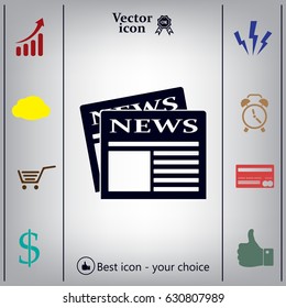 Flat icon of news