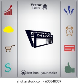 Flat icon of news