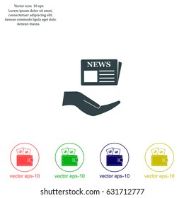 Flat icon of news
