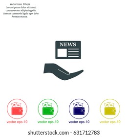 Flat icon of news