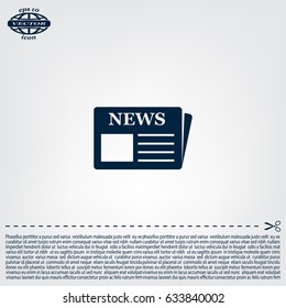 Flat icon of news