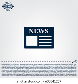 Flat icon of news
