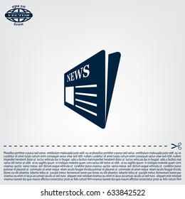 Flat icon of news