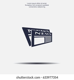 Flat icon of news