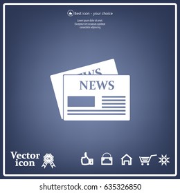 Flat icon of news