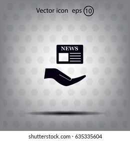 Flat icon of news