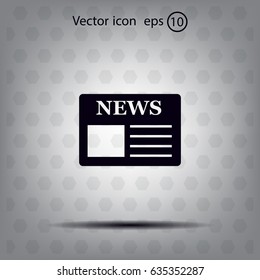Flat icon of news