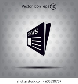 Flat icon of news