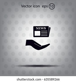 Flat icon of news